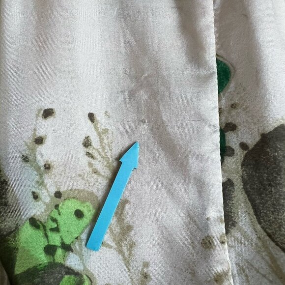 Anthropologie Vanessa Virginia Rainforest 100% Silk Dress Cream Floral Size XSP - Picture 12 of 16